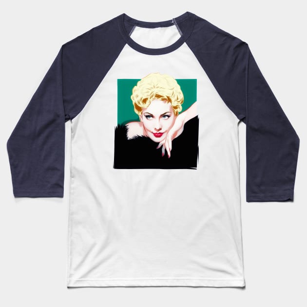 Kim Novak - An illustration by Paul Cemmick Baseball T-Shirt by PLAYDIGITAL2020